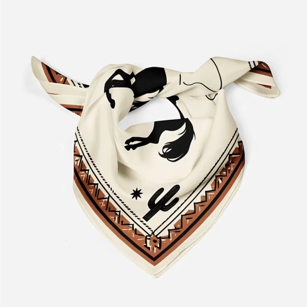 🐴 Western Cowgirl Horse & Lasso Bandana Scarf